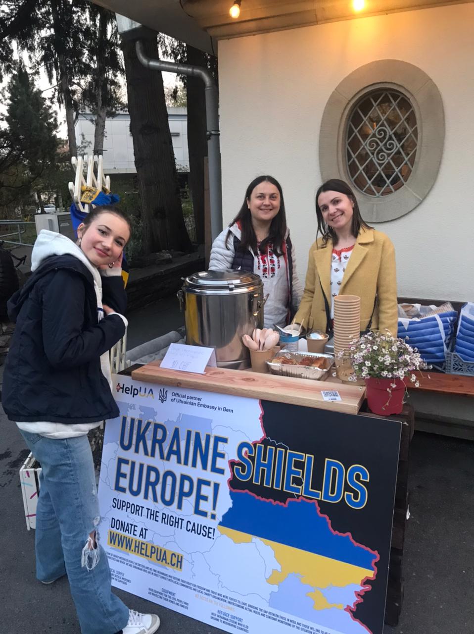 Our volunteers sell delicious borscht